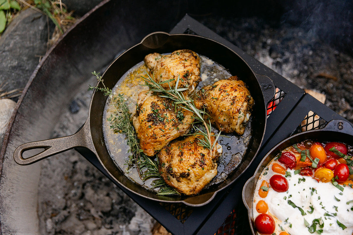 Rosemary Brown Butter Skillet Chicken Thighs