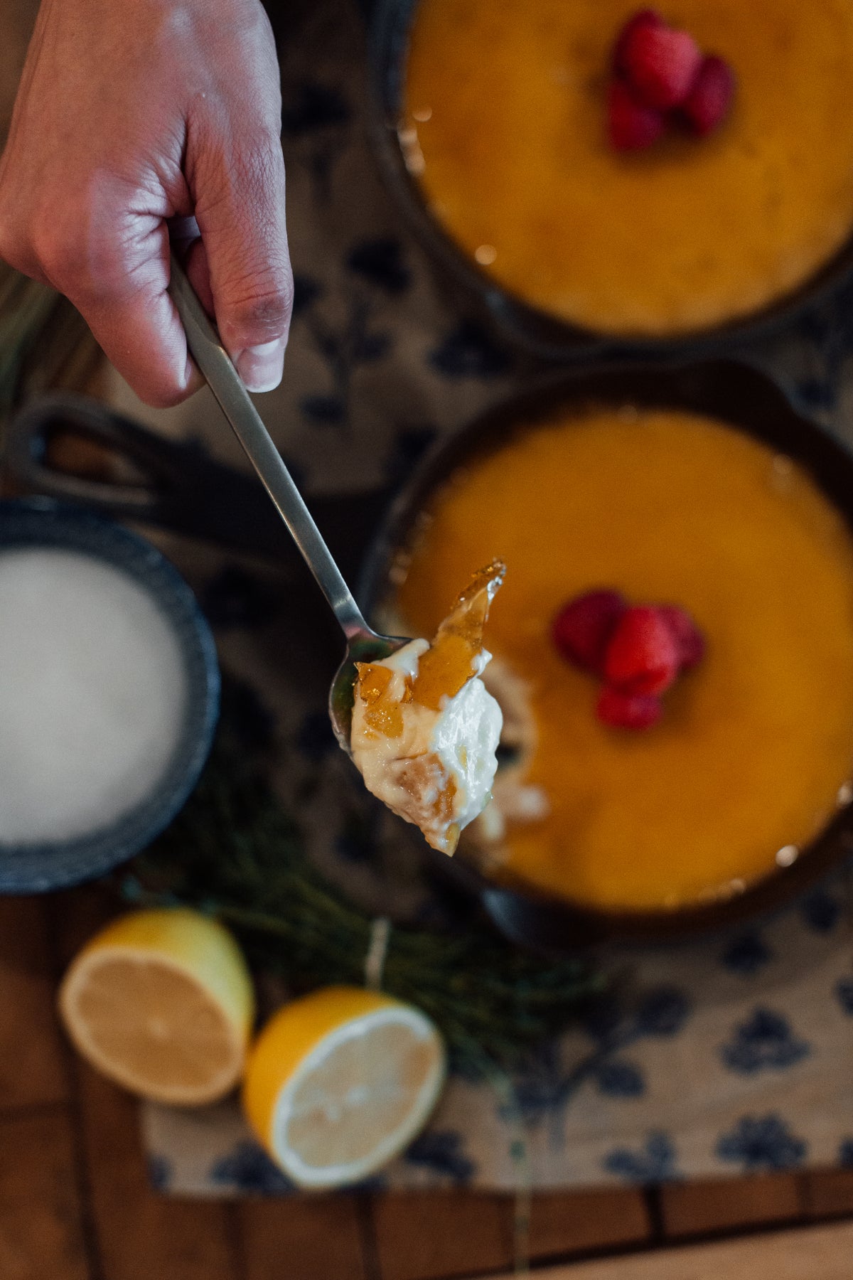 Vanilla Bean Skillet Creme Brulee