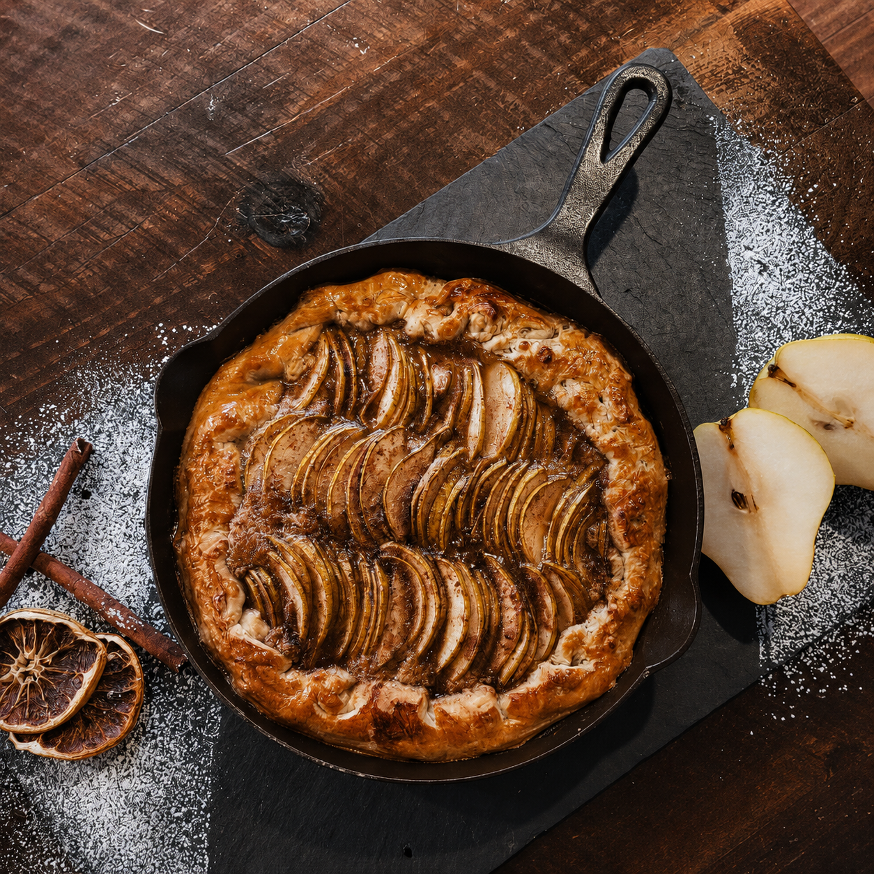 Rustic Spiced Pear Galette