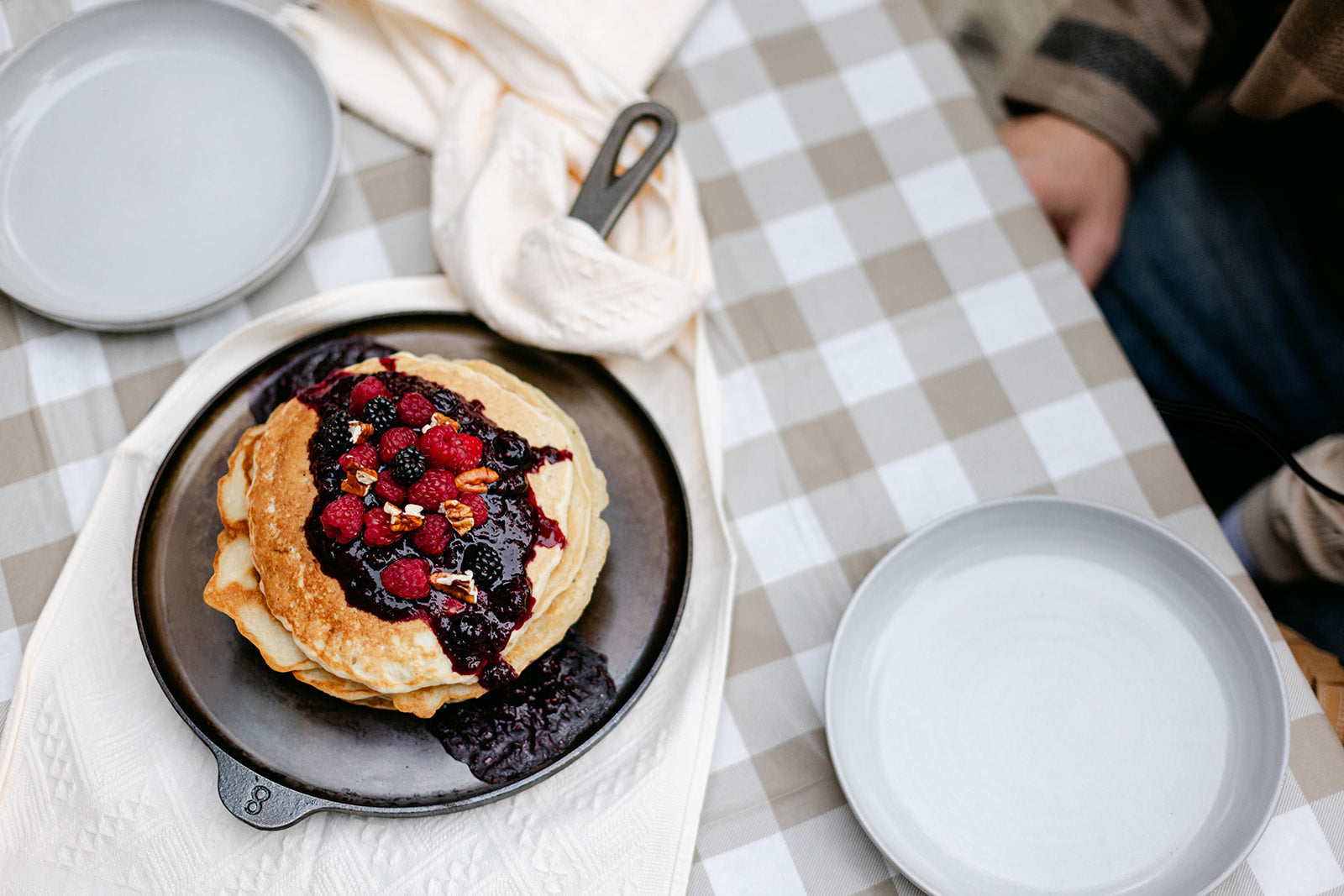 German Pancakes with Warm Berry Compote