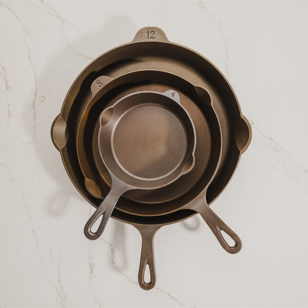 Lancaster Skillet Trio: No. 4, No. 8 & No. 12