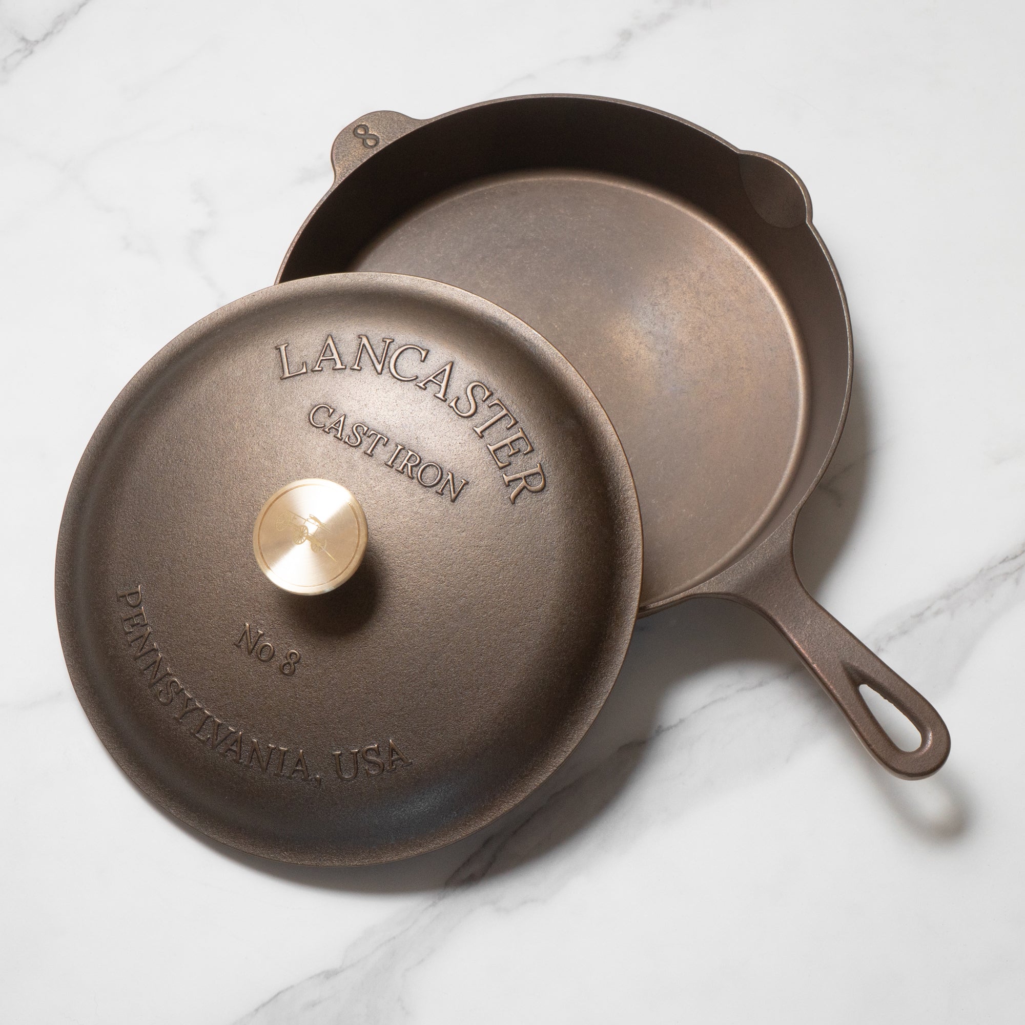 Lancaster No. 8 Skillet & Lid Bundle