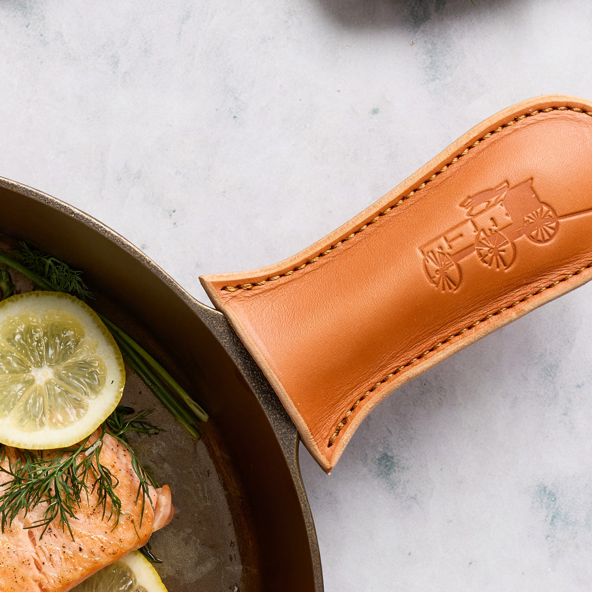 Leather Cast Iron Skillet Handle Cover