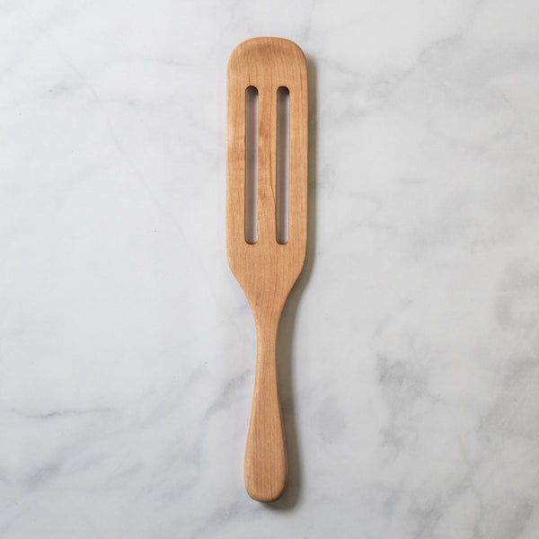 Wooden Slotted Spurtle Lancaster Cast Iron