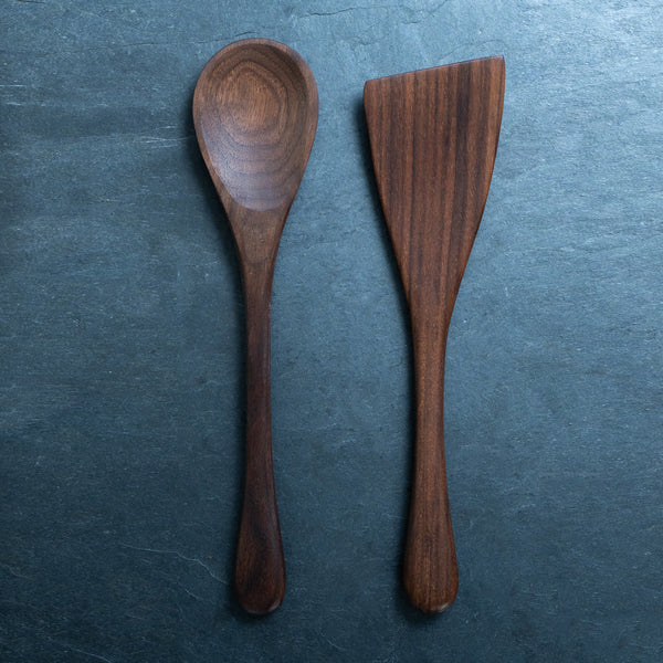 Walnut Wooden Spoon Set with Spatulas 6-PC Set