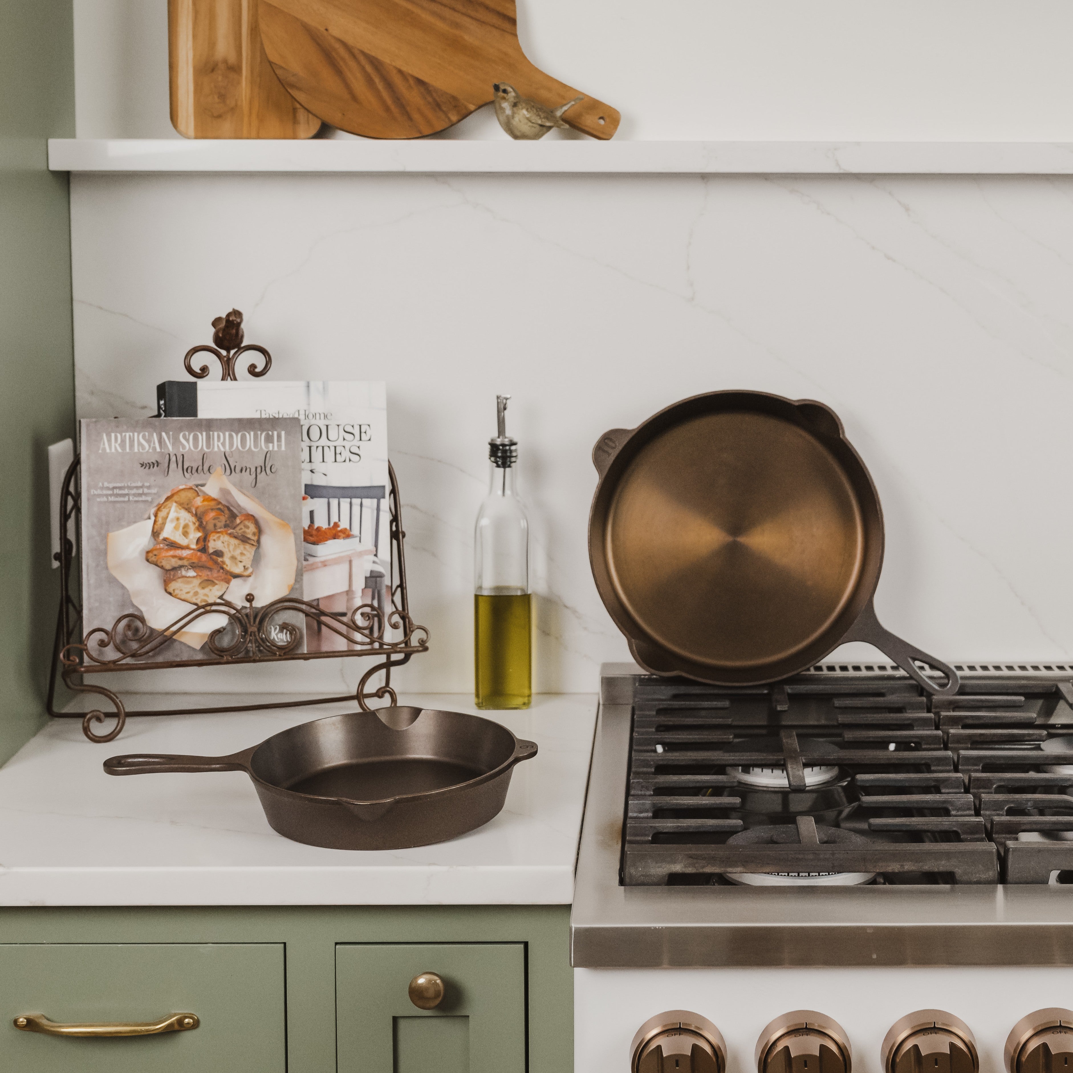 Lancaster Skillet Pair: No. 6 & No. 10