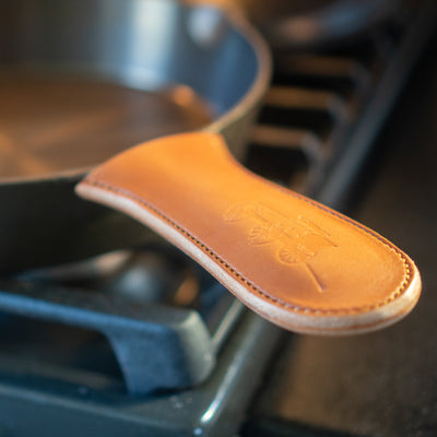 Leather Cast Iron Skillet Handle Cover