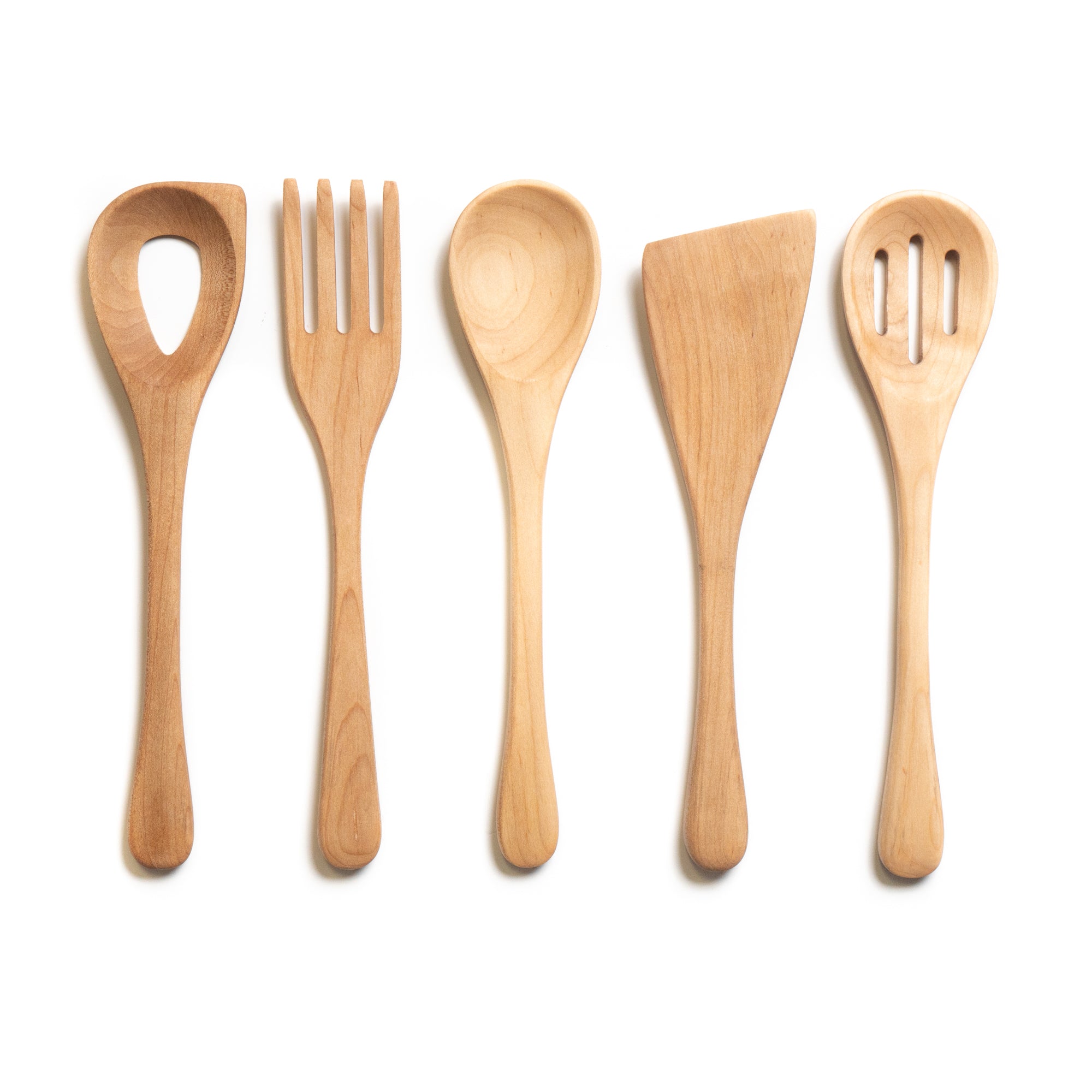 5 Piece Wooden Kitchen Utensil Set