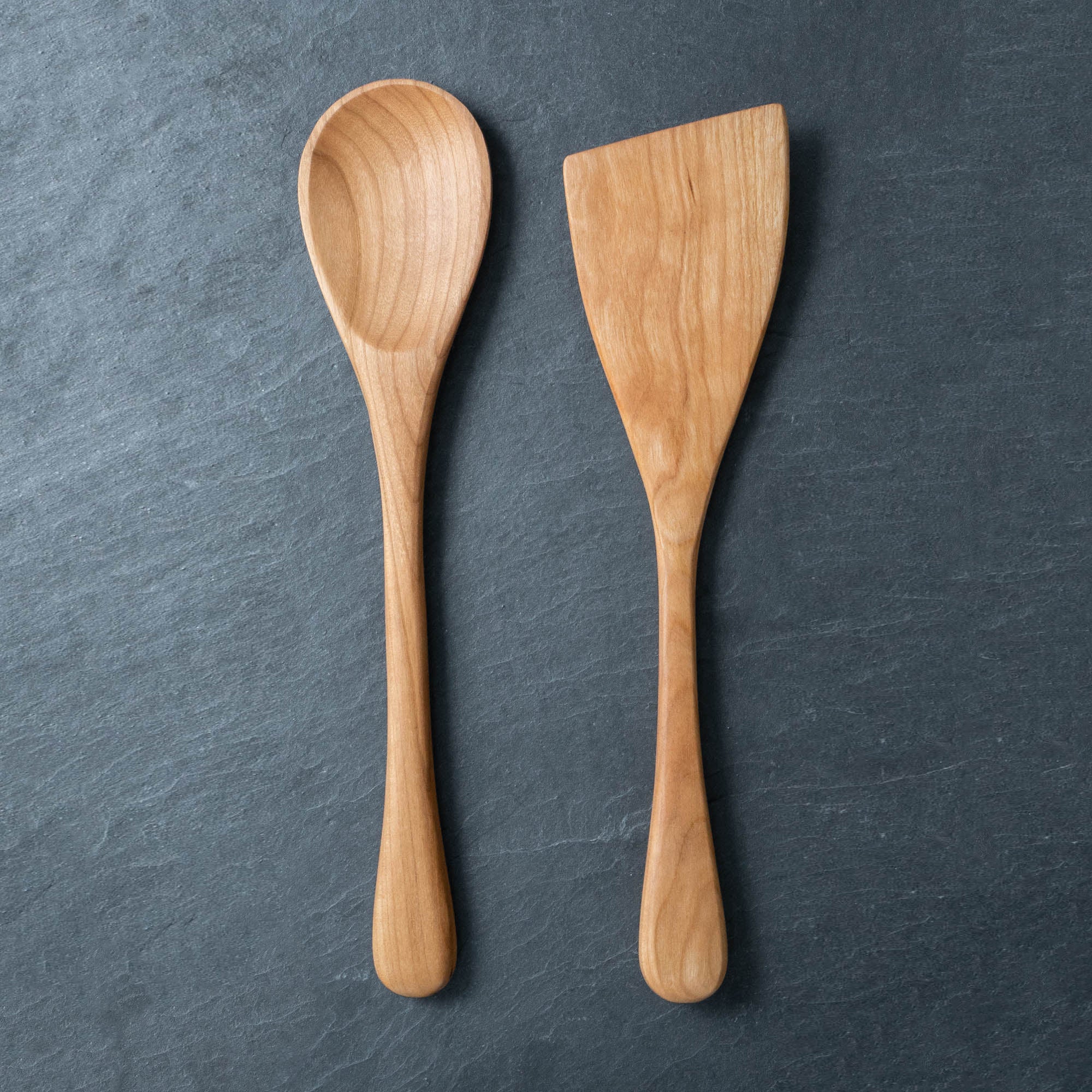 Wooden Kitchen Utensil Set (12" Spoon & Turner) — Lancaster Cast Iron — Made in Pennsylvania