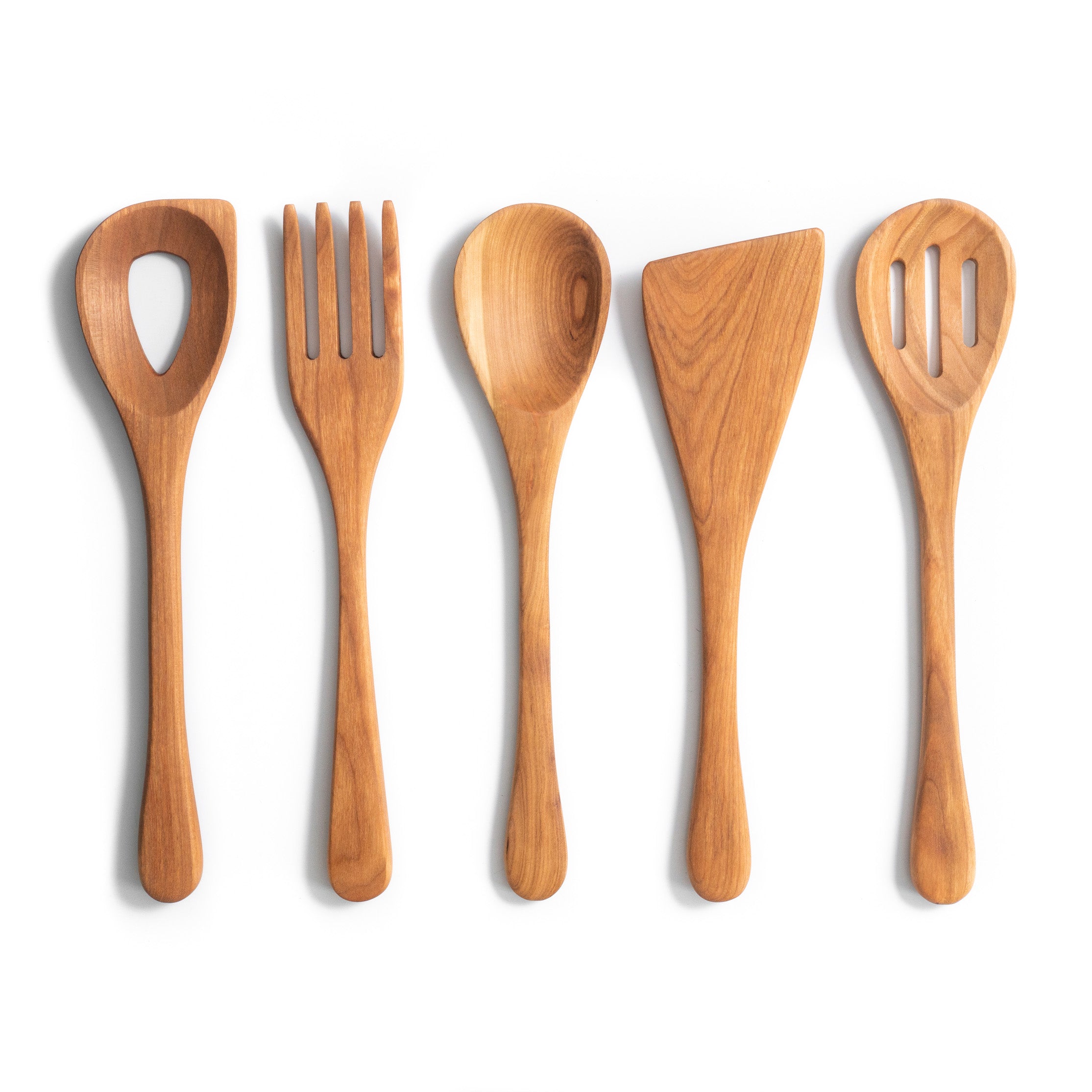 5 Piece Wooden Kitchen Utensil Set